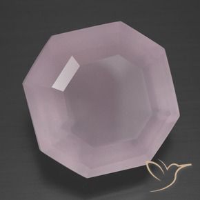 Quarzo rosa Rosa chiaro naturale da 14.67 ct, Ottagonale / Taglio smeraldo, Trasparente