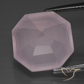 Quarzo rosa Rosa chiaro naturale da 14.67 ct, Ottagonale / Taglio smeraldo, Trasparente