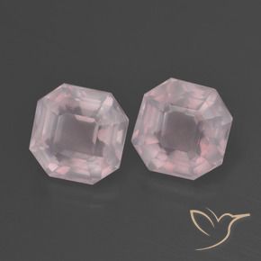 Gemme di Quarzo rosa Rosa Molto Chiaro naturale da 5.03 ct, Ottagonale / Taglio smeraldo, Trasparente