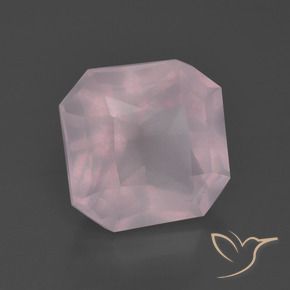 Quarzo rosa Rosa chiaro naturale da 4.94 ct, Taglio smeraldo, Trasparente