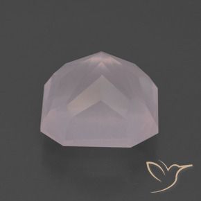 Quarzo rosa Rosa chiaro naturale da 4.94 ct, Taglio smeraldo, Trasparente