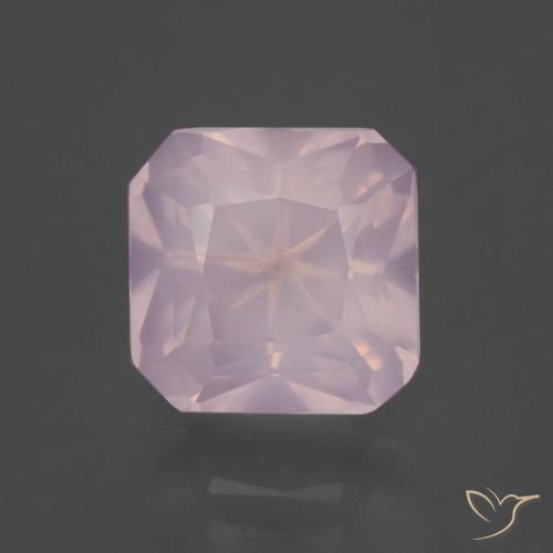 4.06ct Naturale Rosa chiaro Quarzo rosa, Taglio smeraldo, Trasparente