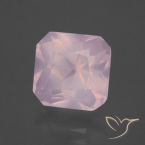 Quarzo rosa Rosa chiaro naturale da 4.06 ct, Ottagonale / Taglio smeraldo, Trasparente