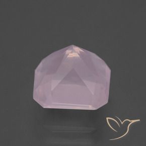 Quarzo rosa Rosa chiaro naturale da 4.06 ct, Ottagonale / Taglio smeraldo, Trasparente