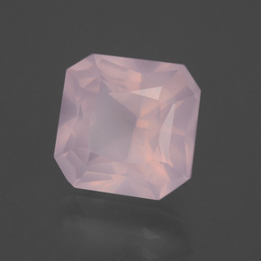 Quarzo rosa Rosa chiaro naturale da 4.15 ct, Taglio smeraldo, Trasparente