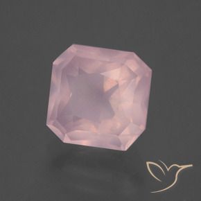 Quarzo rosa Rosa chiaro naturale da 3.41 ct, Ottagonale / Taglio smeraldo, Trasparente