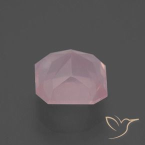 Quarzo rosa Rosa chiaro naturale da 3.41 ct, Ottagonale / Taglio smeraldo, Trasparente