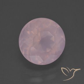 Quarzo rosa Rosa rosa naturale da 4.44 ct, Rotondo, Trasparente