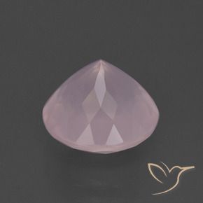 Quarzo rosa Rosa rosa naturale da 4.44 ct, Rotondo, Trasparente
