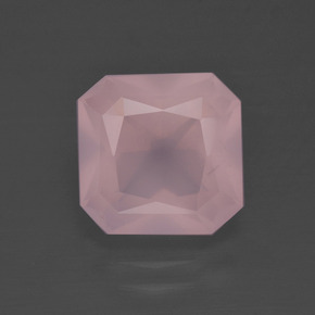 Quarzo rosa Rosa medio naturale da 3.91 ct, Taglio smeraldo, Trasparente