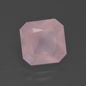 Quarzo rosa Rosa medio naturale da 3.91 ct, Taglio smeraldo, Trasparente