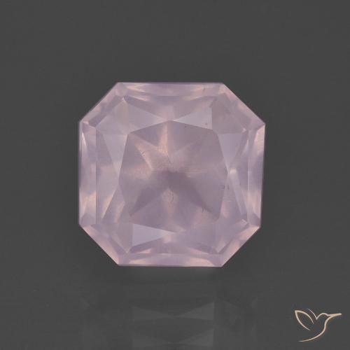 Quarzo rosa Rosa chiaro naturale da 4.39 ct, Ottagonale / Taglio smeraldo, Trasparente