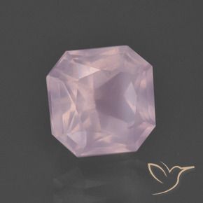 Quarzo rosa Rosa chiaro naturale da 4.39 ct, Ottagonale / Taglio smeraldo, Trasparente