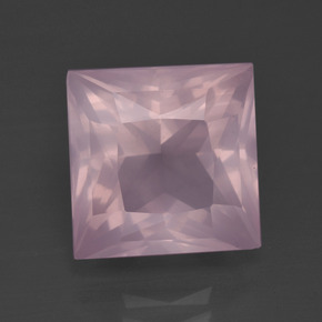 Quarzo rosa naturale rosa da 6,31 ct, quadrato, trasparente