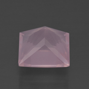 Quarzo rosa naturale rosa da 6,31 ct, quadrato, trasparente