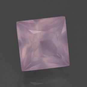 Quarzo rosa Rosa rosa naturale da 6.53 ct, Quadrato, Trasparente