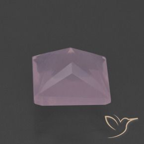 Quarzo rosa Rosa rosa naturale da 4.76 ct, Quadrato, Trasparente