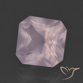 Quarzo rosa Rosa gomma da masticare naturale da 5.68 ct, Ottagonale / Taglio smeraldo, Trasparente