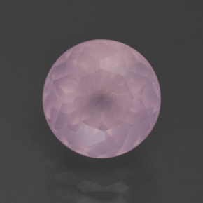Quarzo rosa naturale rosa da 5,37 ct, taglio rotondo, trasparente