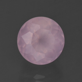 Quarzo rosa naturale rosa da 5,37 ct, taglio rotondo, trasparente