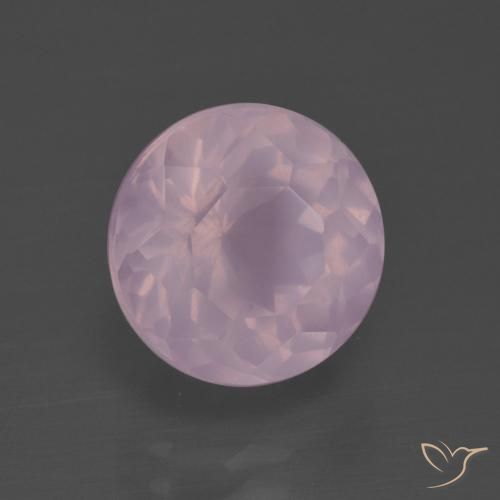 Quarzo rosa Rosa rosa naturale da 5.18 ct, Rotondo, Trasparente