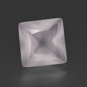 Quarzo rosa naturale rosa da 4,06 ct, quadrato, trasparente