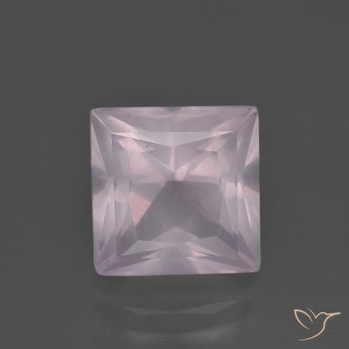 Quarzo rosa naturale rosa da 4,68 ct, quadrato, trasparente