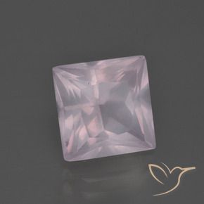Quarzo rosa naturale rosa da 4,68 ct, quadrato, trasparente