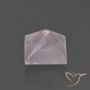 Quarzo rosa naturale rosa da 4,68 ct, quadrato, trasparente