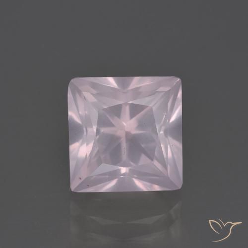 4.39ct Naturale Rosa chiaro Quarzo rosa, Quadrato, Trasparente