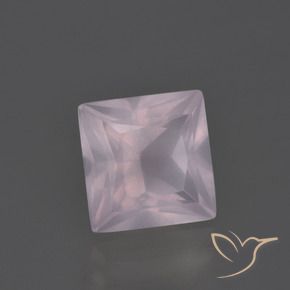 Quarzo rosa Rosa chiaro naturale da 3.97 ct, Quadrato, Trasparente