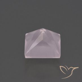 Quarzo rosa Rosa chiaro naturale da 3.97 ct, Quadrato, Trasparente