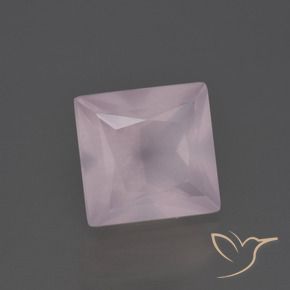 Quarzo rosa Rosa chiaro naturale da 4.27 ct, Quadrato, Trasparente