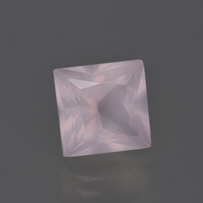 Quarzo rosa naturale rosa da 3,90 ct, quadrato, trasparente