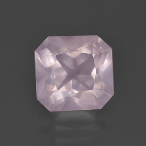 Quarzo rosa Rosa chiaro naturale da 2.77 ct, Taglio smeraldo, Trasparente