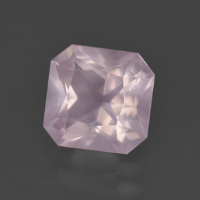 Quarzo rosa Rosa chiaro naturale da 2.77 ct, Taglio smeraldo, Trasparente