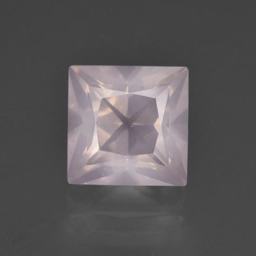Quarzo rosa naturale rosa da 3,39 ct, quadrato, trasparente