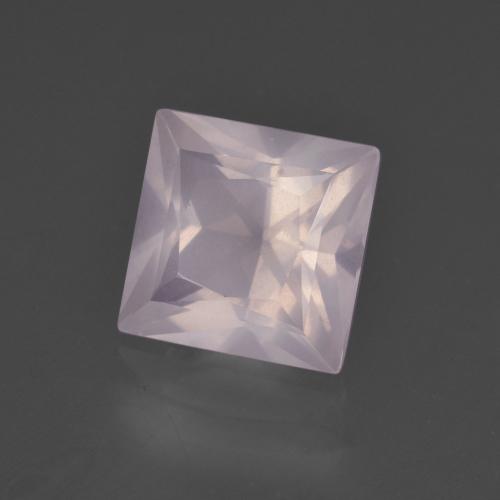 Quarzo rosa naturale rosa da 3,39 ct, quadrato, trasparente