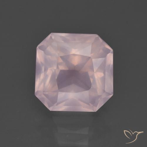4.57ct Naturale Rosa chiaro Quarzo rosa, Taglio smeraldo, Trasparente