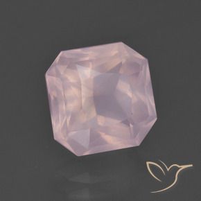 Quarzo rosa Rosa chiaro naturale da 4.57 ct, Ottagonale / Taglio smeraldo, Trasparente