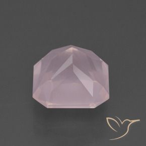 Quarzo rosa Rosa chiaro naturale da 4.57 ct, Ottagonale / Taglio smeraldo, Trasparente