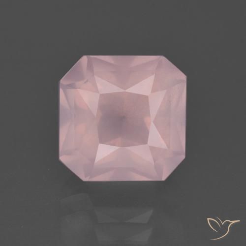 4.41ct Naturale Rosa medio Quarzo rosa, Taglio smeraldo, Trasparente