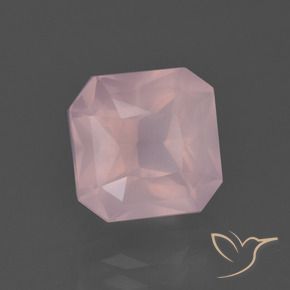 Quarzo rosa Rosa medio naturale da 4.41 ct, Ottagonale / Taglio smeraldo, Trasparente