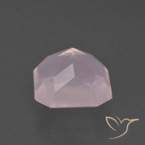 Quarzo rosa Rosa chiaro naturale da 4.41 ct, Ottagonale / Taglio smeraldo, Trasparente