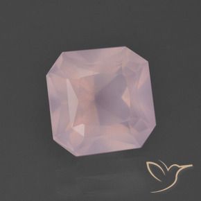 Quarzo rosa Rosa medio naturale da 3.98 ct, Ottagonale / Taglio smeraldo, Trasparente