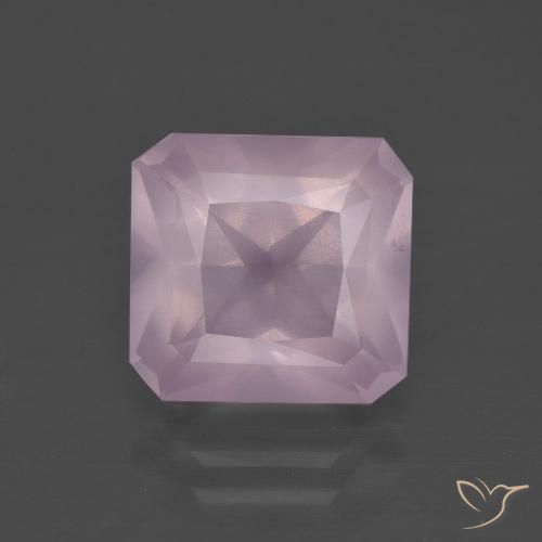 5.04ct Naturale Rosa gomma da masticare Quarzo rosa, Taglio smeraldo, Trasparente