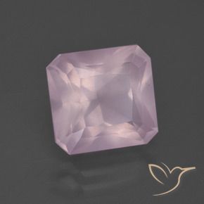 Quarzo rosa Rosa gomma da masticare naturale da 5.04 ct, Ottagonale / Taglio smeraldo, Trasparente