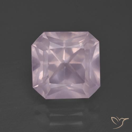 5.40ct Naturale Rosa chiaro Quarzo rosa, Taglio smeraldo, Trasparente