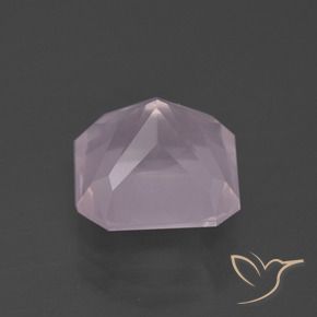 Quarzo rosa Rosa chiaro naturale da 5.40 ct, Ottagonale / Taglio smeraldo, Trasparente
