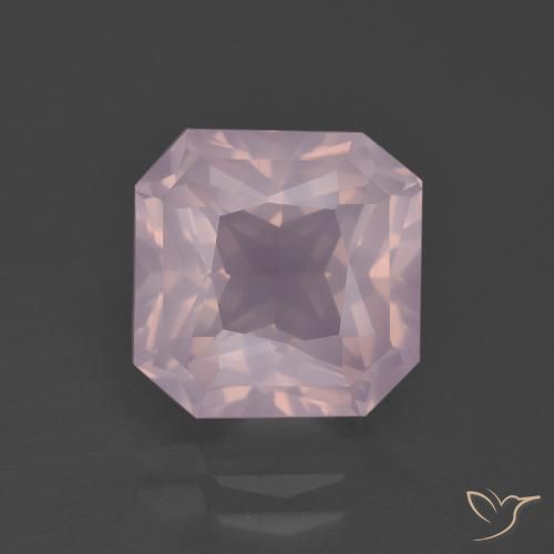5.31ct Naturale Rosa gomma da masticare Quarzo rosa, Taglio smeraldo, Trasparente